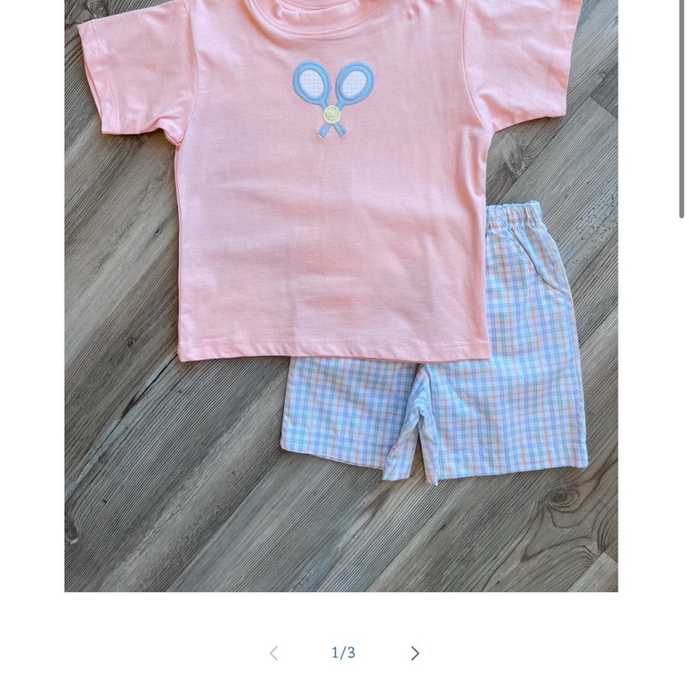 Bailey Boys Tee with Plaid Shorts Set